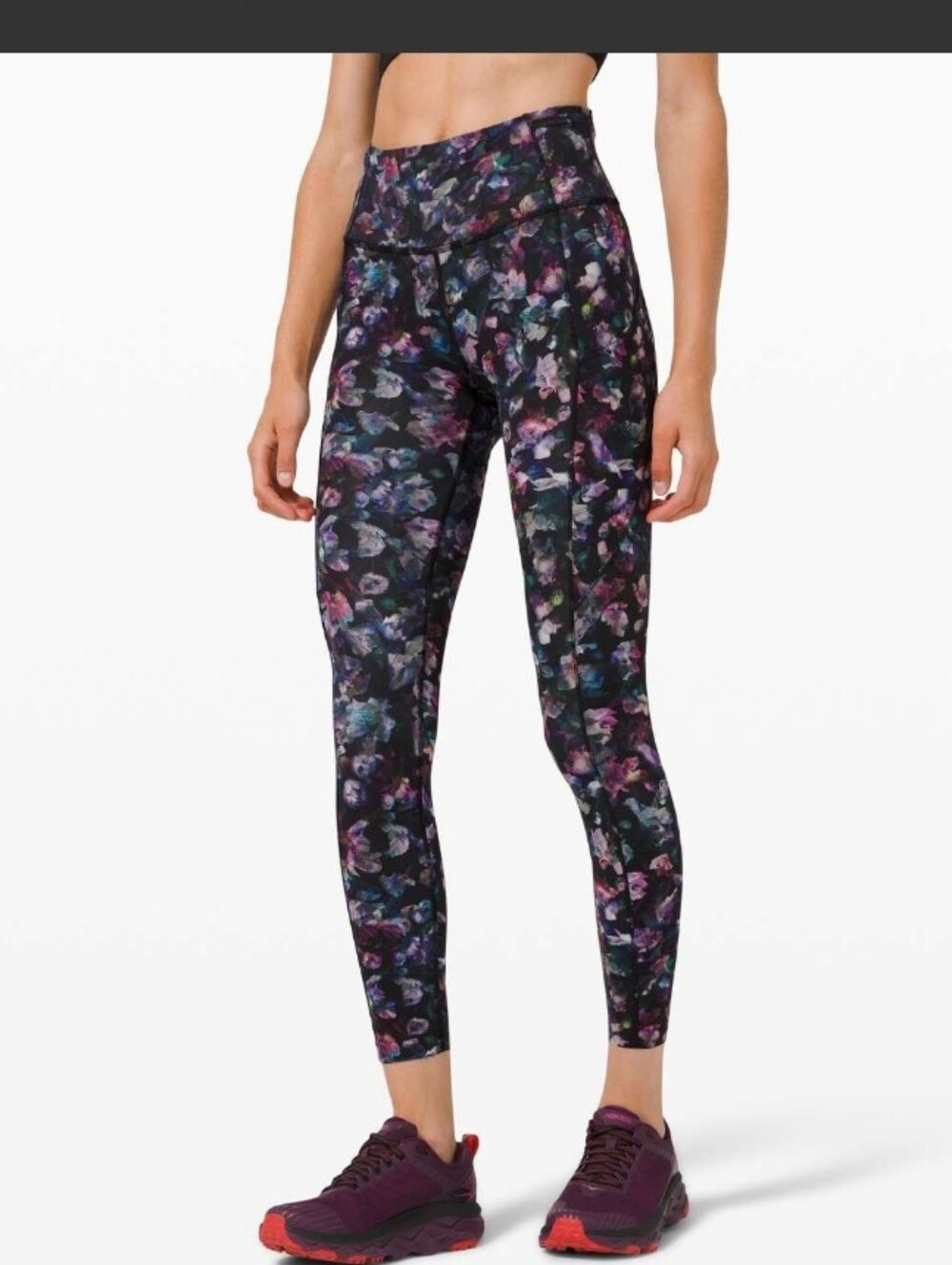 Lululemon Floral Multi Fast and Free Tight II 25" *Non-Reflective Nulux Sz 8